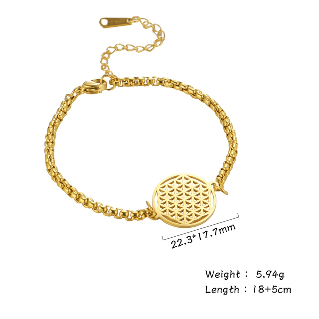 Bracelet Vintage Chakra-Fleur de Vie