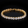 Bracelet de tennis avec cœur en cristal