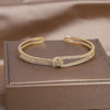 Bracelet en cristal nœud d'or