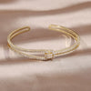 Bracelet en cristal nœud d'or