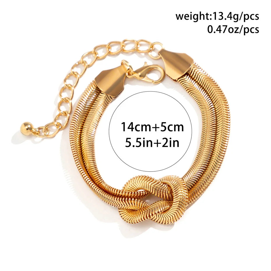 Bracelet en chaîne serpent noué