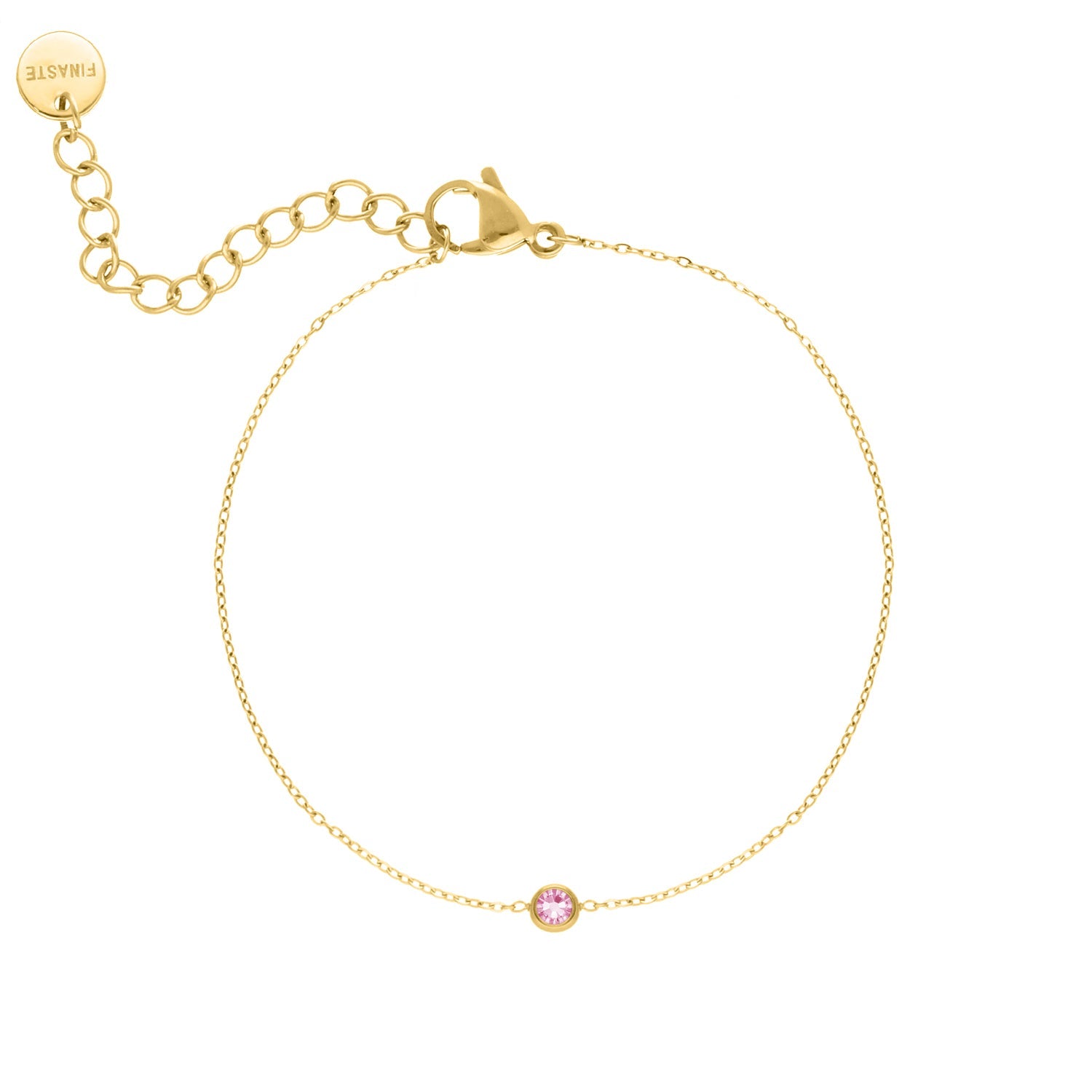 Bracelet de naissance en pierres précieuses rondes