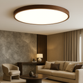 Lumière de plafond en bois foncé