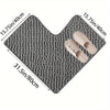 Tapis de douche d'angle antidérapant en forme de L - Evelyn
