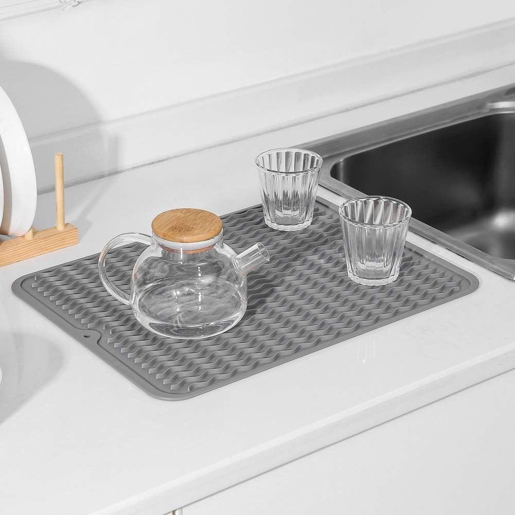 Tapis de séchage en silicone écologique - Polyvalent et résistant à la chaleur