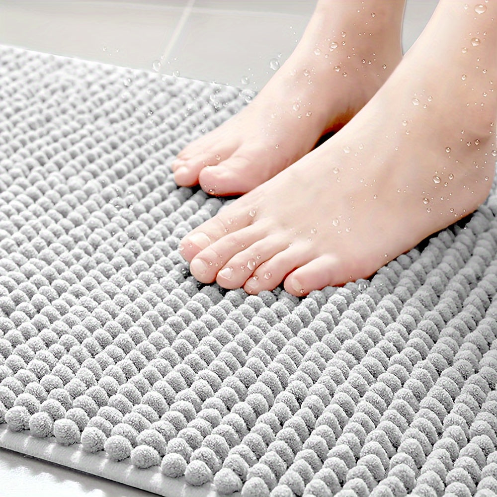 Tapis de douche d'angle antidérapant en forme de L - Evelyn