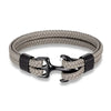 Bracelet en cuir ancre marine