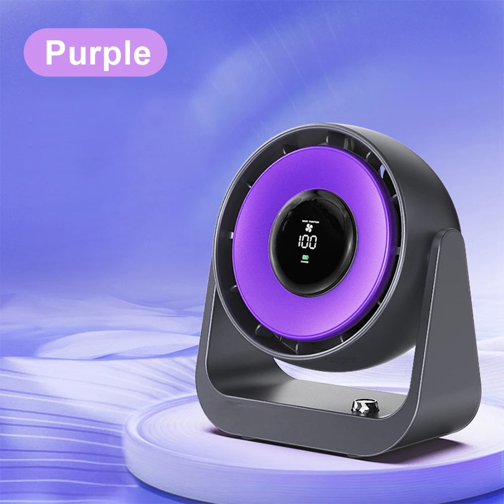 Ventilateur Lumineux de Climatisation Ajustable sans Fil – Refroidissement Turbo Rechargeable pour Confort de Bureau et Mur