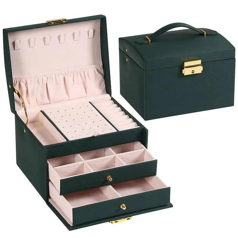 Boîte à bijoux à trois niveaux