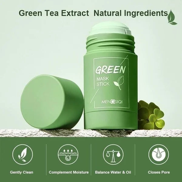 Bâton de Masque au Thé Vert - Masque Visage Purifiant & Hydratant