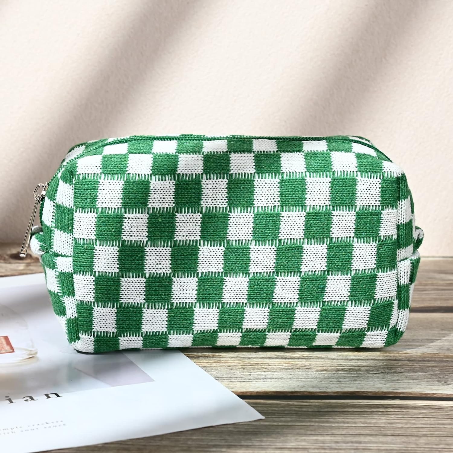 Trousse de Maquillage à Carreaux Indispensable