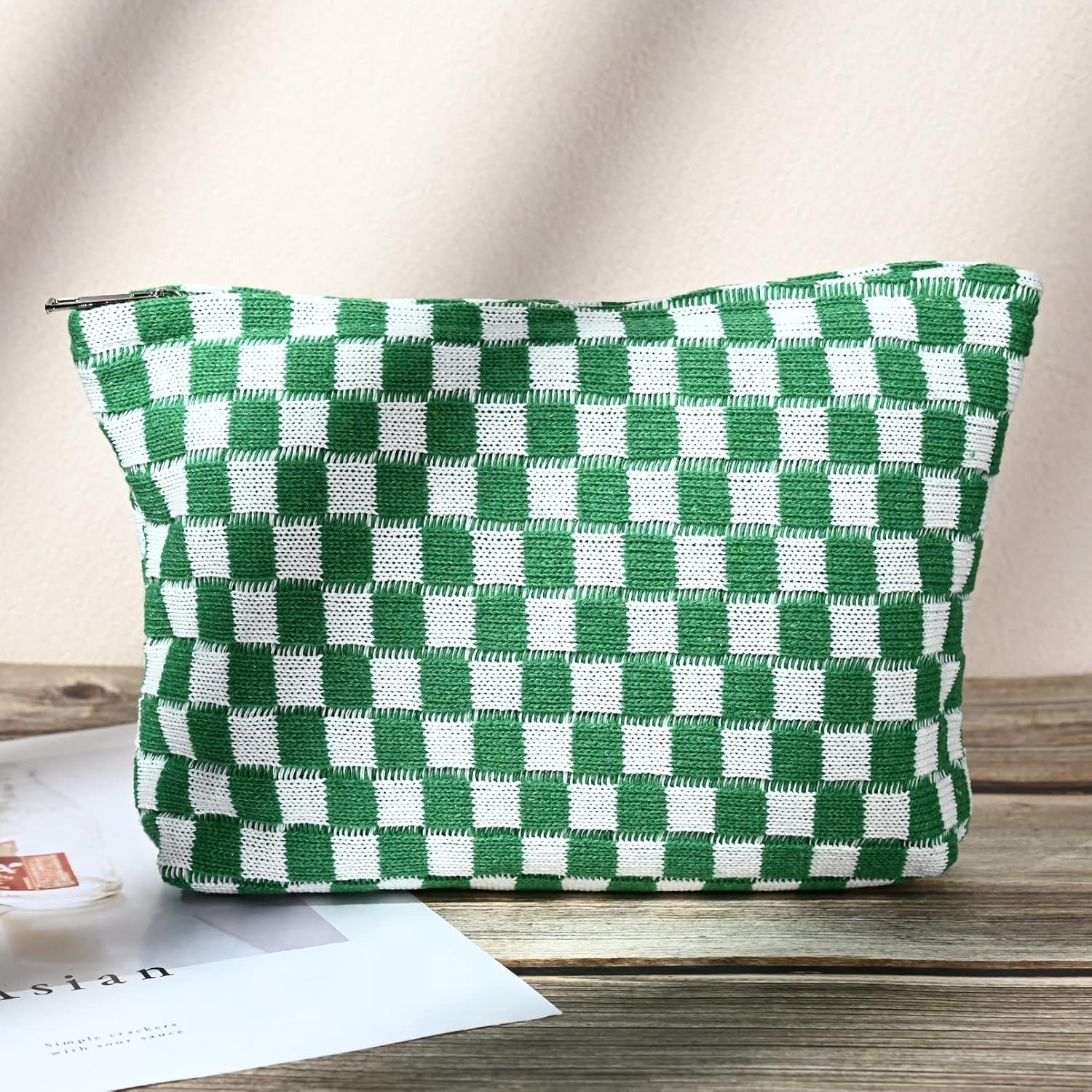 Trousse de Maquillage à Carreaux Indispensable