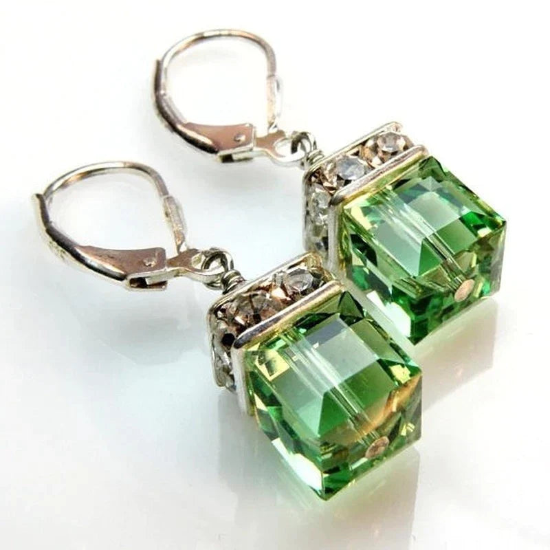 Boucles d'oreilles en cristal de péridot en forme de goutte
