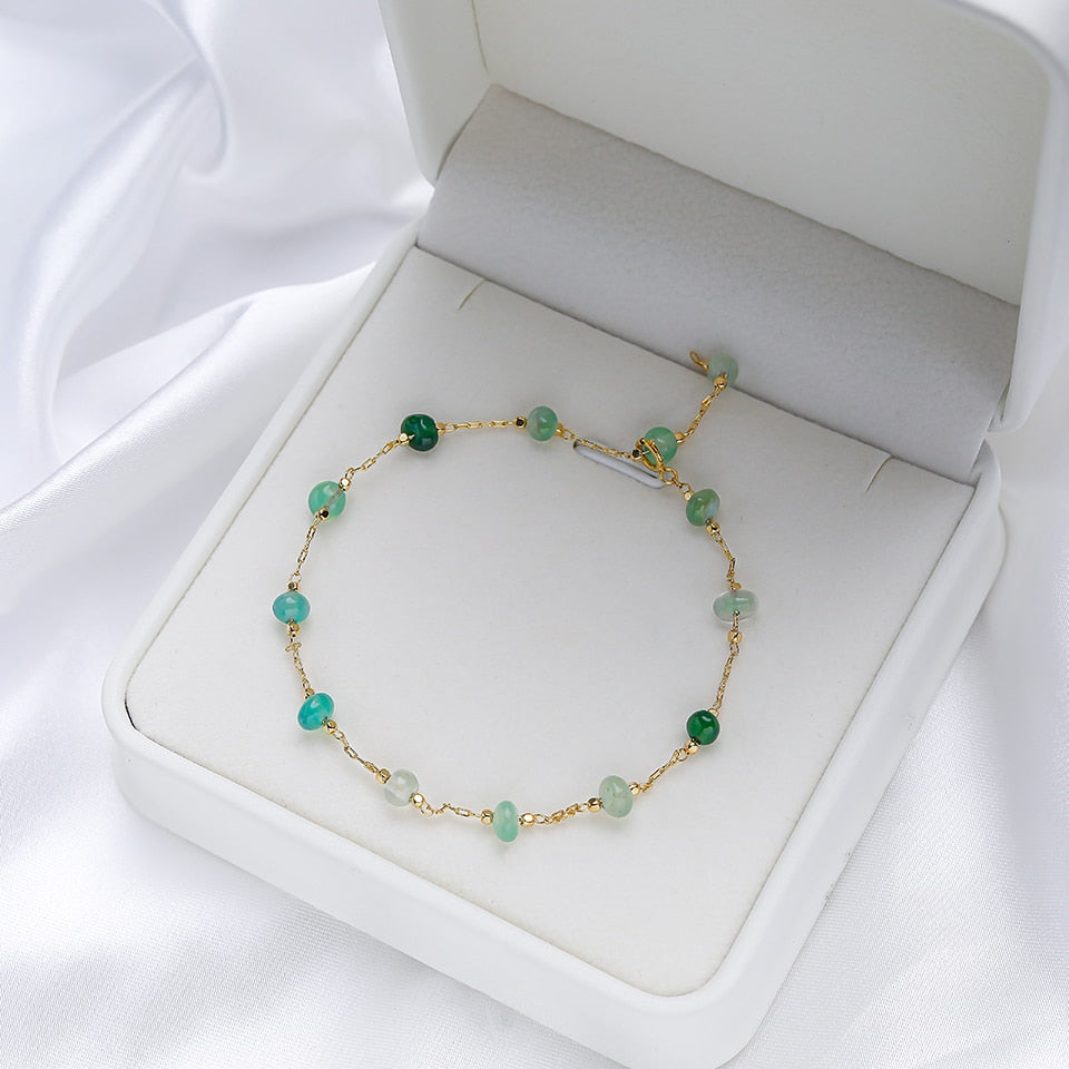 Bracelet Émeraude I Bracelet avec pierres vertes pour femmes