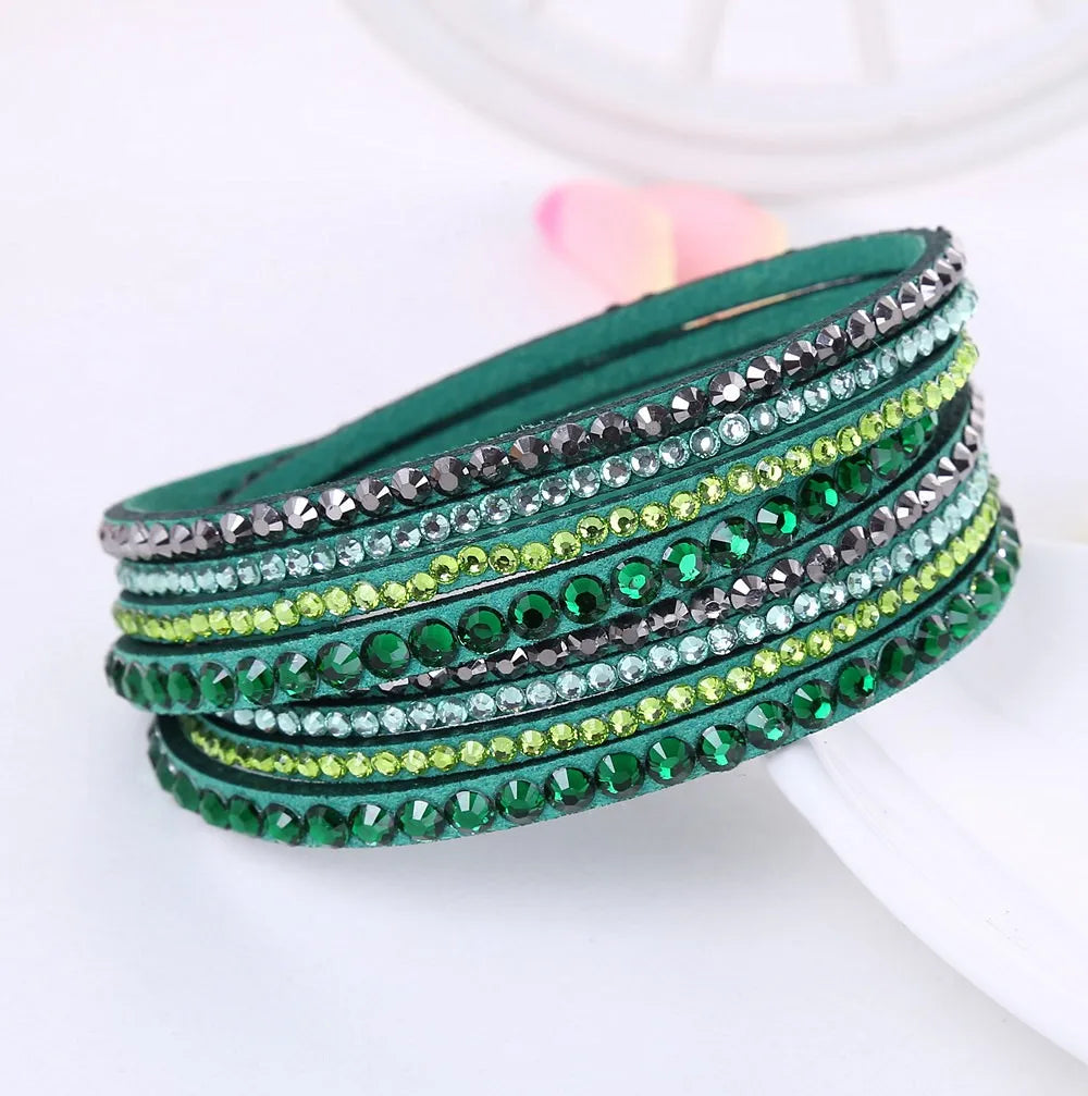 Bracelet en strass à plusieurs couches