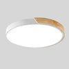 Applique de Plafond Circulaire en Bois Nordique pour Décoration Intérieure de Style Macaron & Éclairage Ambiant