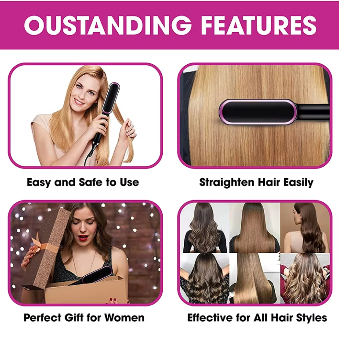 Brosse Coiffante – 5 Réglages de Chaleur, Chauffage Rapide