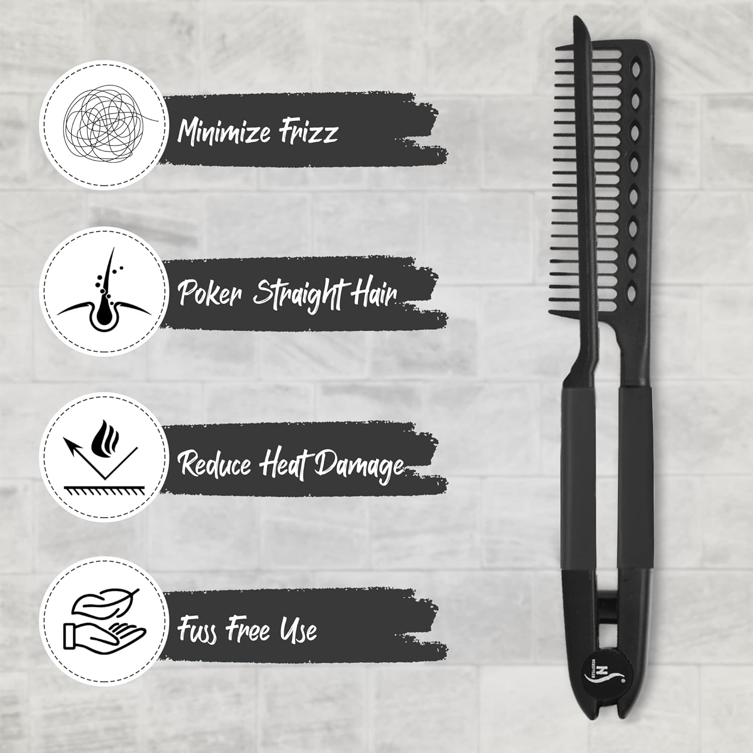 Brosse Lissante – Peigne Sèche-Cheveux pour des Coiffures Sans Effort