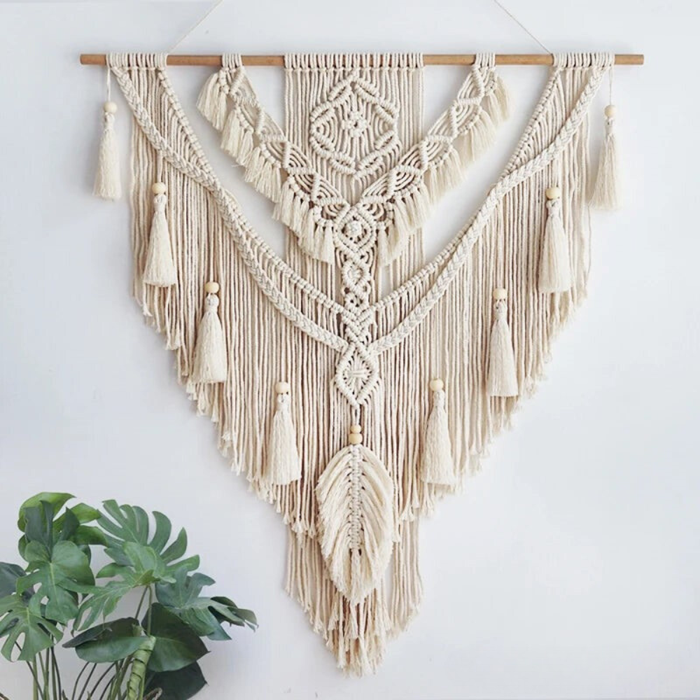 Suspension Murale Macramé Boho Scandinave | Fait Main