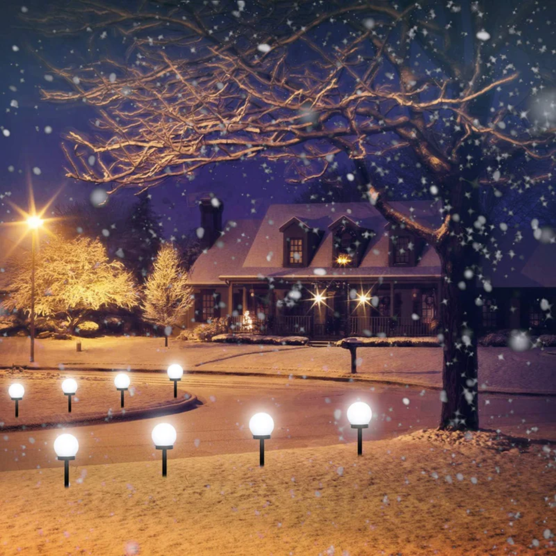 3 pièces Éclairage de jardin solaire LED étanche - SunLuxe Orbs