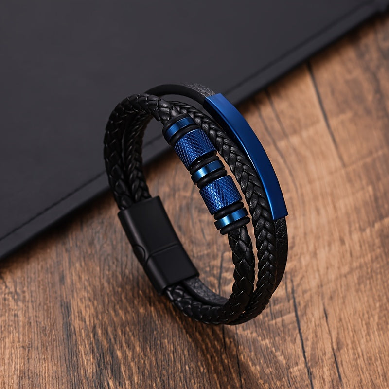 Bracelet Homme | Design Tressé | Boucle Magnétique