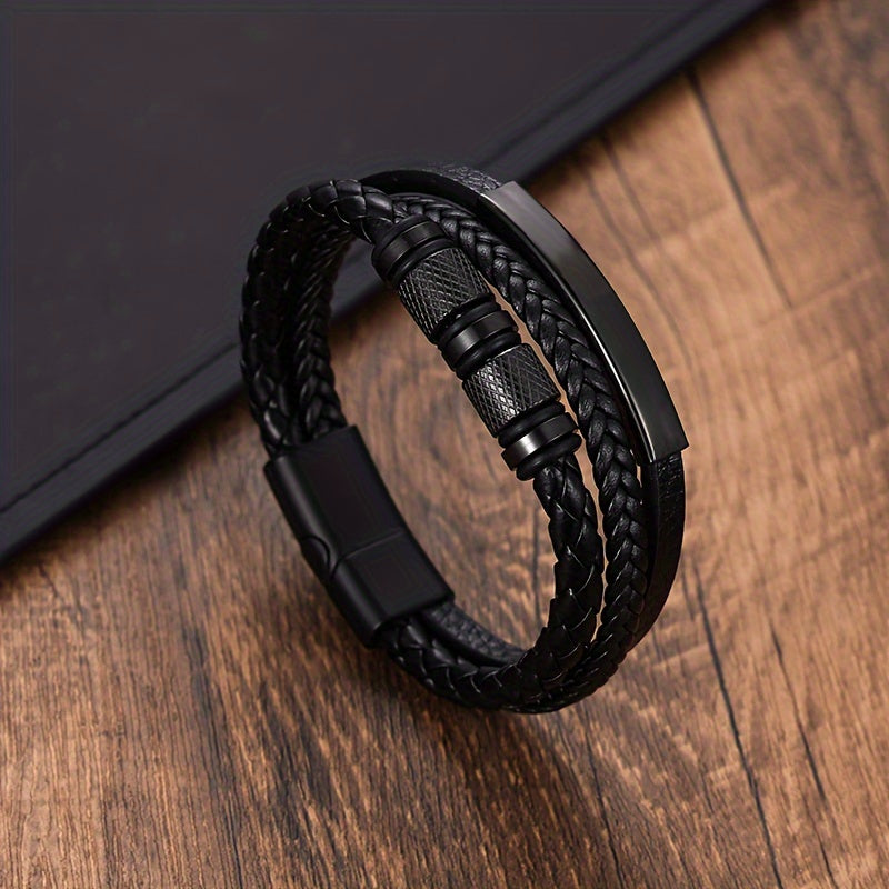 Bracelet Homme | Design Tressé | Boucle Magnétique