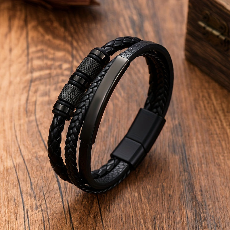 Bracelet Homme | Design Tressé | Boucle Magnétique