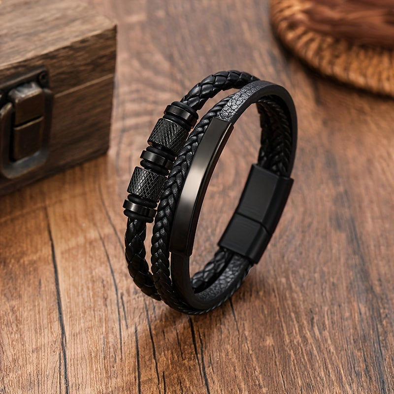 Bracelet Homme | Design Tressé | Boucle Magnétique