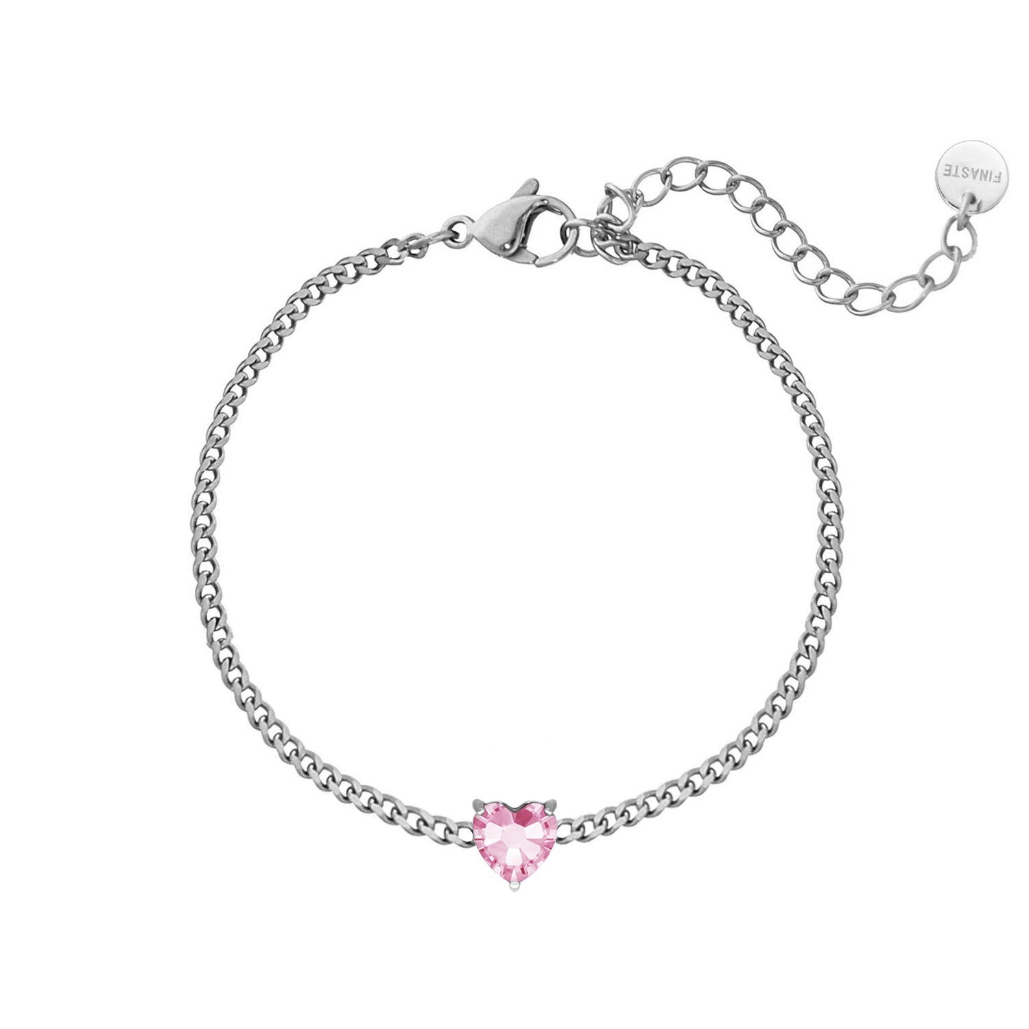 Bracelet en pierre de naissance en forme de cœur