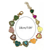 Bracelet en émail de goutte d'huile couleur amour