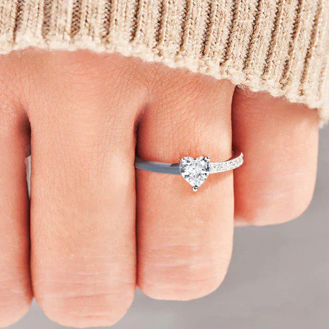 Bague en argent avec émail – Je choisis la paix