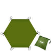 Tapis de Camping Imperméable Surdimensionné – Tarp Hexagonal/Octogonal de 4,1x4,1m pour Plage, Voyage, Pique-nique et Ombre Extérieure