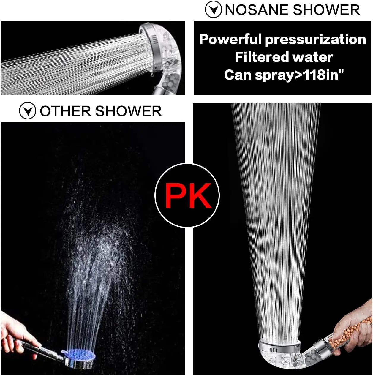 Tête de Douche Économiseur d'Eau Haute Pression