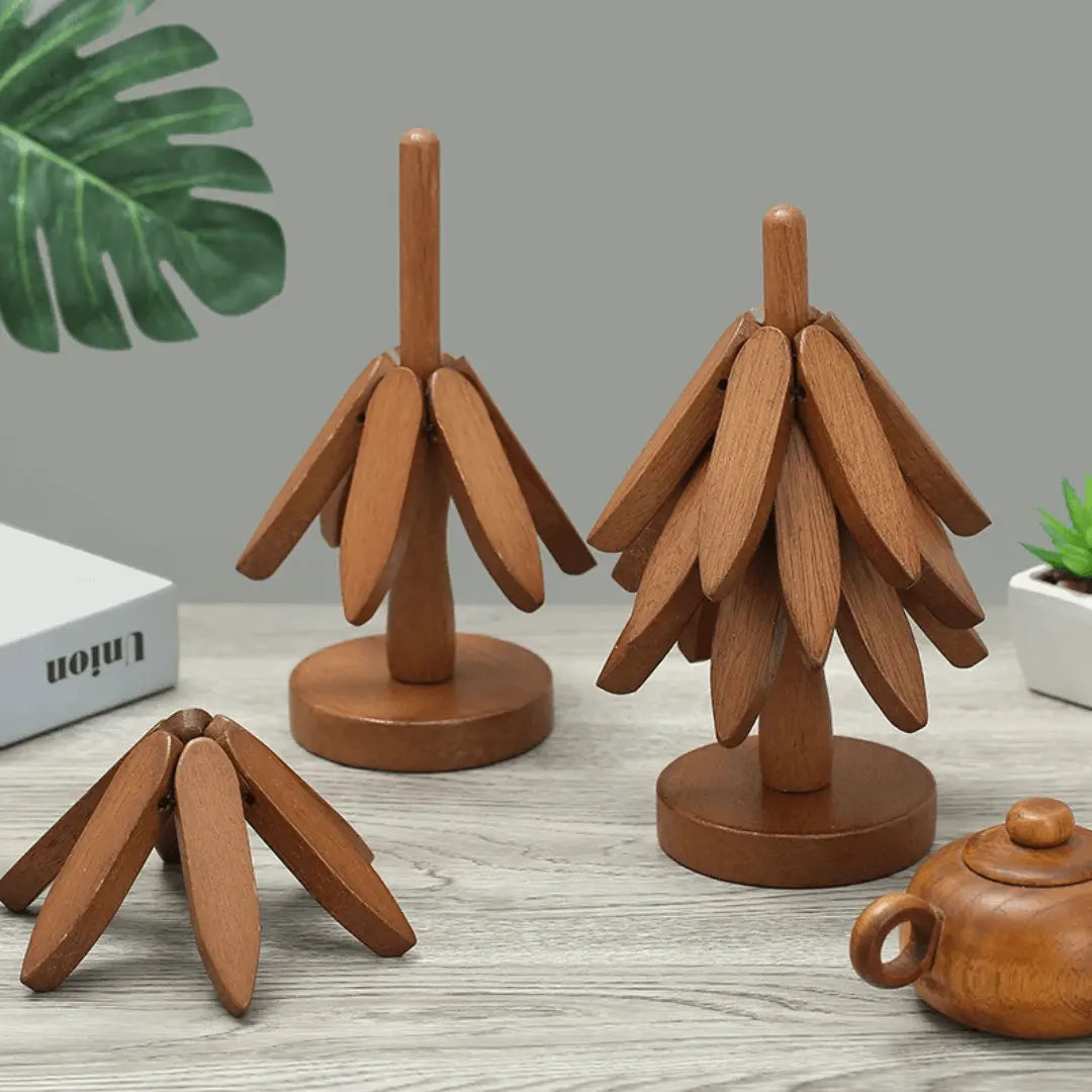 Sous-verres en bois élégants – NatureGuard