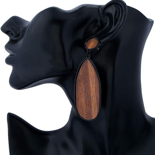 Boucles d'oreilles en bois Boho