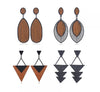 Boucles d'oreilles en bois Boho