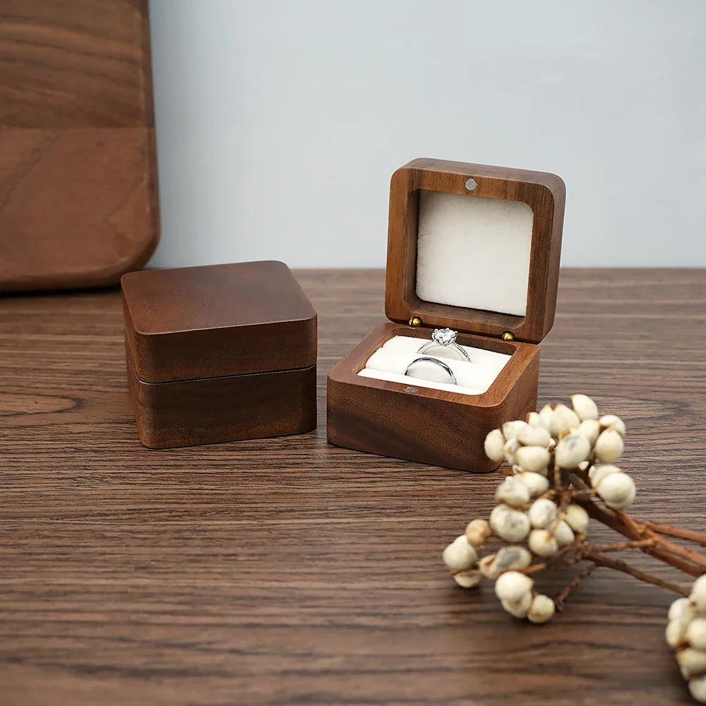 Boîte à bijoux mini en bois de luxe