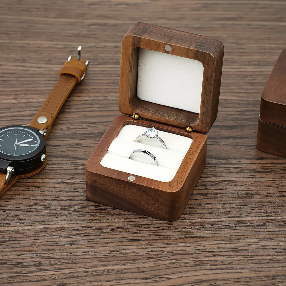 Boîte à bijoux mini en bois de luxe