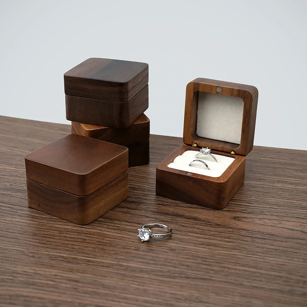 Boîte à bijoux mini en bois de luxe