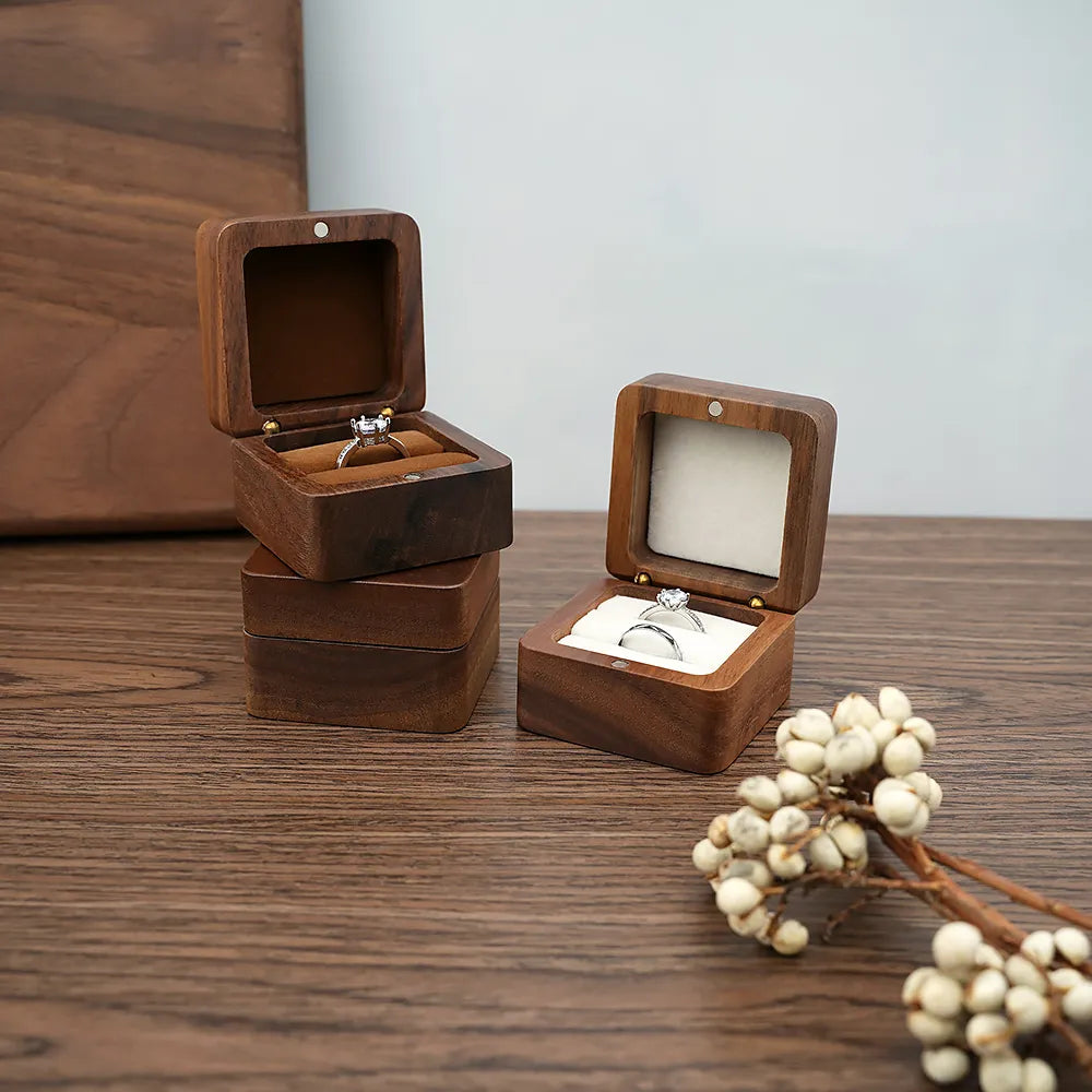 Boîte à bijoux mini en bois de luxe