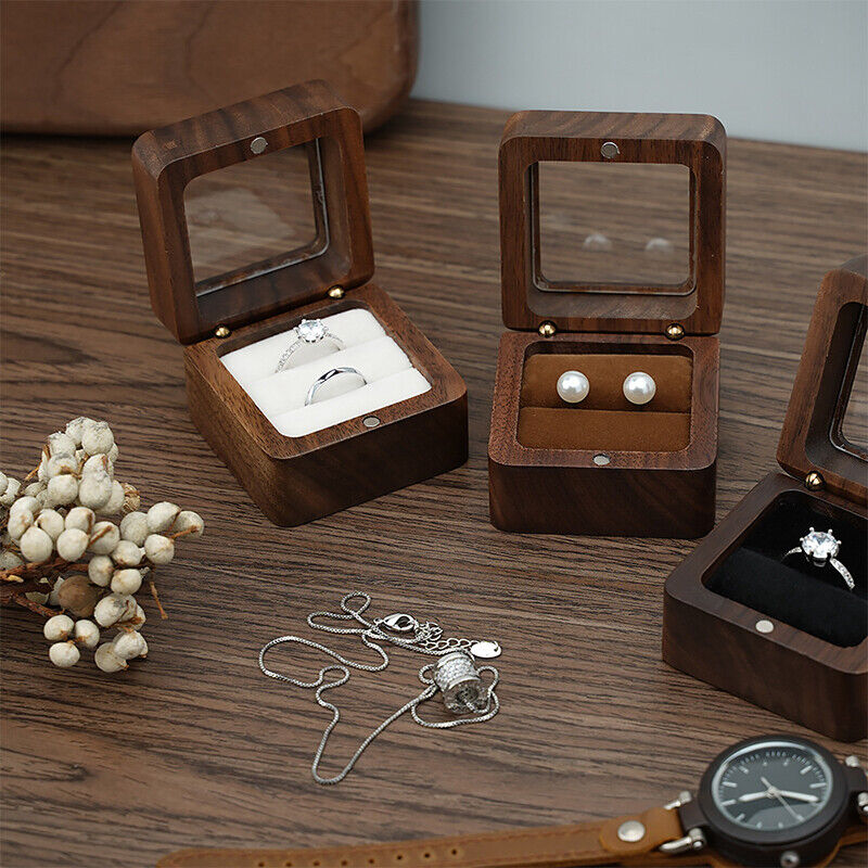 Boîte à bijoux mini en bois de luxe