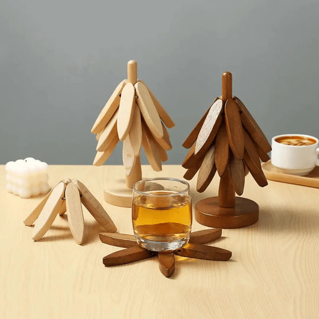 Sous-verres en bois élégants – NatureGuard