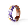 Bague en résine de bois transparente