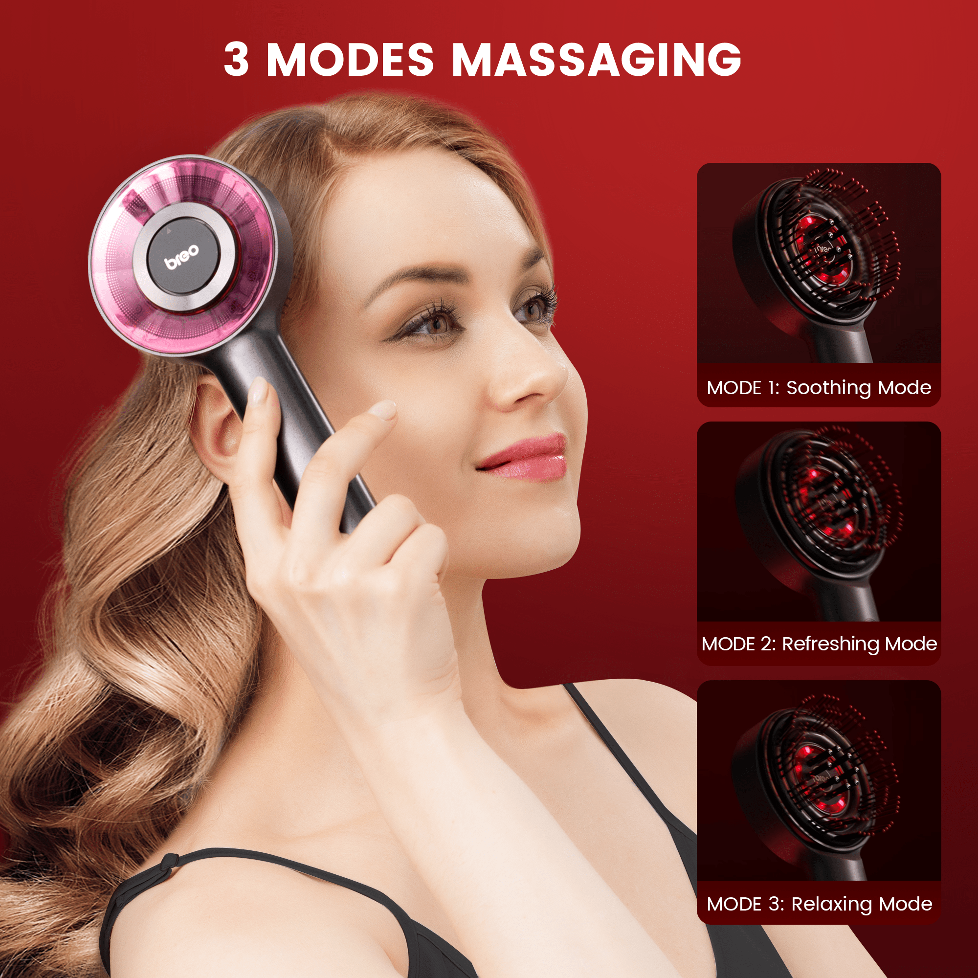 Brosse de Massage du Cuir Chevelu - Anti-Stress