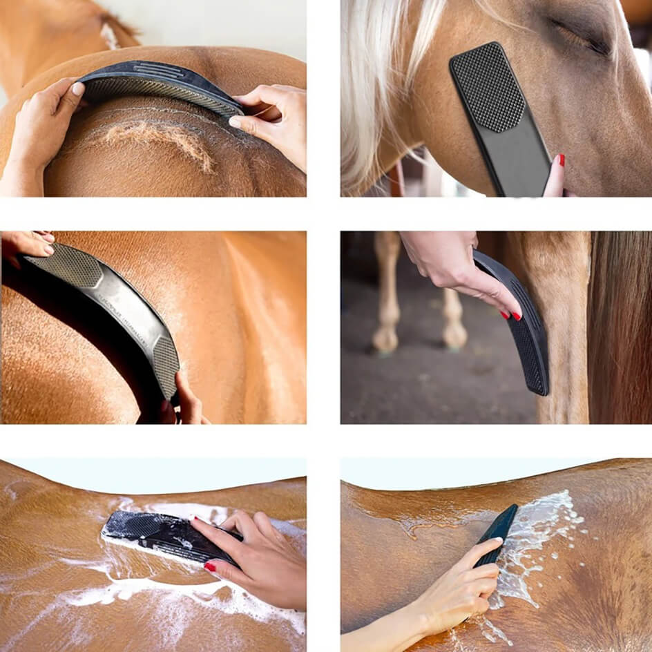 Brosse de soin pour chevaux 6-en-1 - EquiGlow