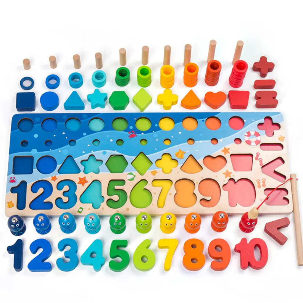 Tableau de Jeu en Bois Montessori | Développement des Compétences pour Bébé et Tout-Petit