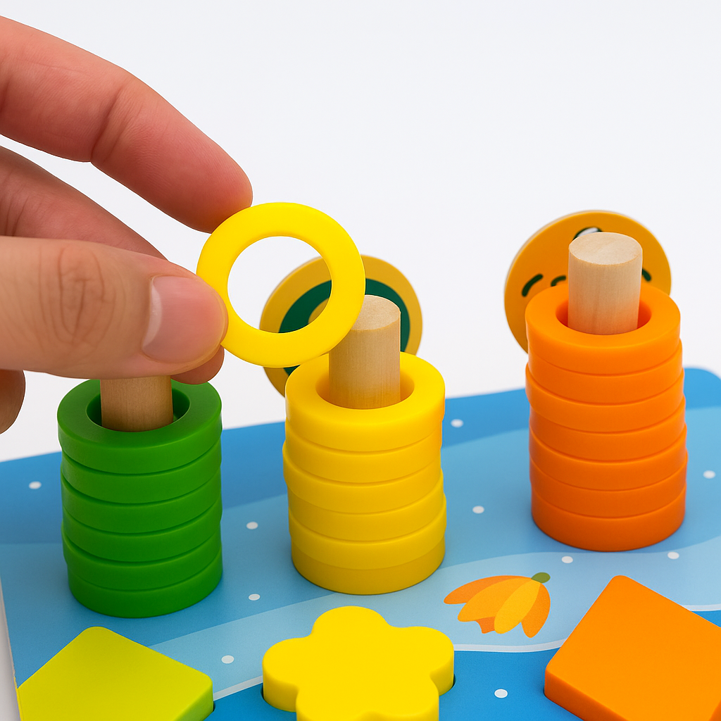 Tableau de Jeu en Bois Montessori | Développement des Compétences pour Bébé et Tout-Petit