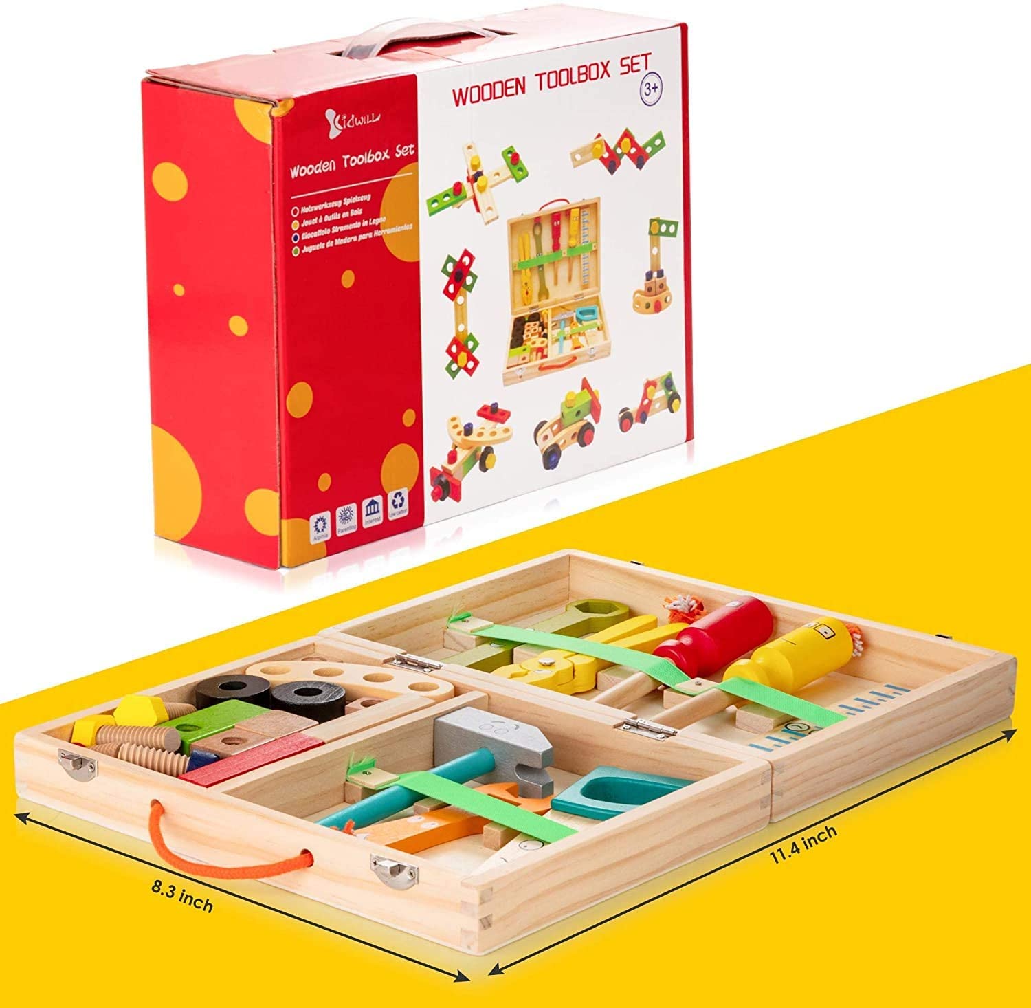 Boîte à Outils en Jouet pour Enfants - Éducatif et Sûr