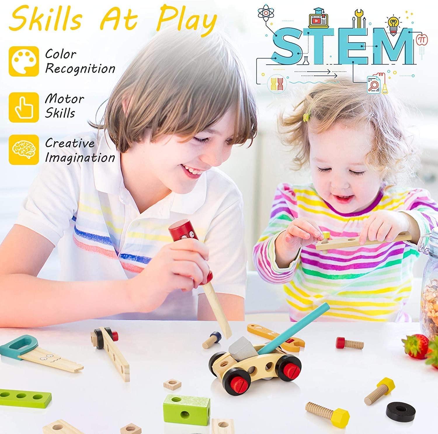 Boîte à Outils en Jouet pour Enfants - Éducatif et Sûr