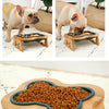 Bol en céramique pour chien avec support en bois – BoneFeast